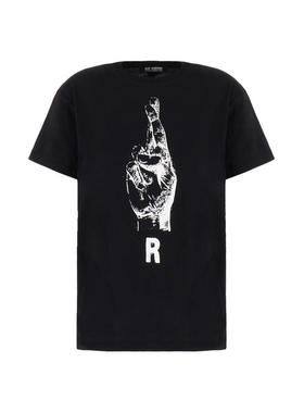 Raf Simons 女士 SS23 T恤 黑色棉质T恤