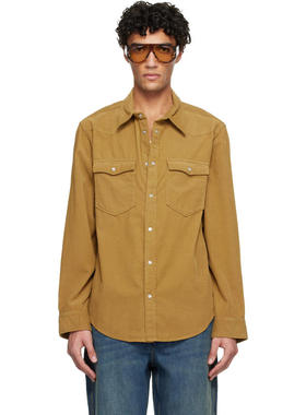 isabel marant 男士 衬衫 黄褐色 Vasco 衬衫