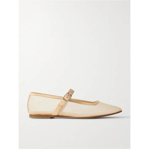 LE MONDE BÉRYL 女士 SS25 芭蕾鞋 皮革边网纱玛丽珍芭蕾舞鞋