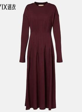 Plan C 女款棉质中长连衣裙 迷衣时尚