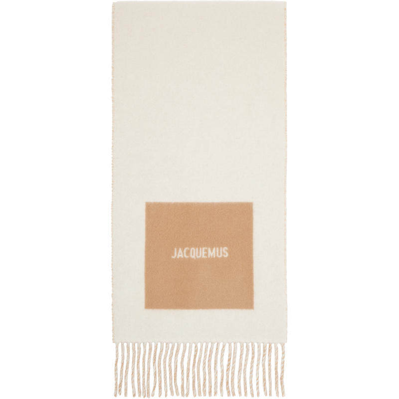 Jacquemus 男士 围巾 灰白色 La Casa 系列 The Rond Carré 围巾
