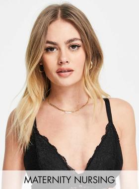 Mama.licious 女士 文胸 Mamalicious 孕妇装哺乳蕾丝文胸(黑色)