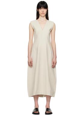 Studio Nicholson 女士 SS25 中长连衣裙 灰白色 Enna 连衣裙