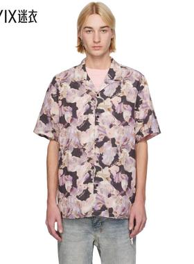 Ksubi男士紫色 & 灰色 Painted Resort 衬衫 迷衣时尚