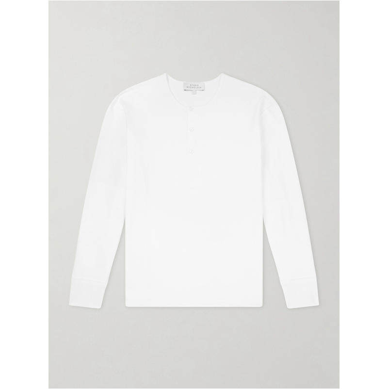 Studio Nicholson 男士 FW26 T恤 棉针织亨利领图片