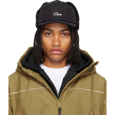 Dime MTL 男士 棒球帽 黑色 Cursive Earflap 棒球帽