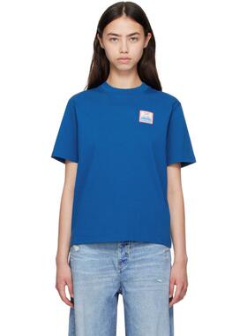 Casablanca 女士 T恤 蓝色 Mount Fuji Rubber Patch T 恤