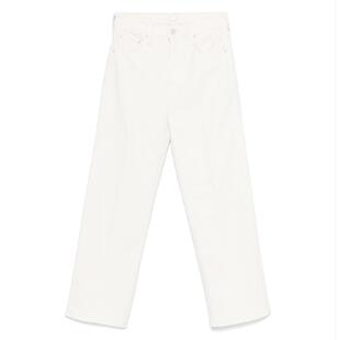Mother Denim 女士 牛仔长裤 RAMBLER 奶油色拉链及踝宽松牛仔裤