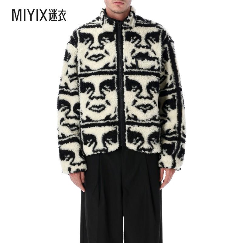 [秋冬新品]Obey Repeated Icon 毛毛夹克男款 迷衣时尚
