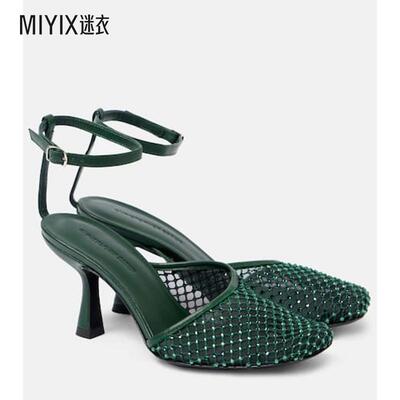 Christopher Esber 女款Minette 80 水晶装饰浅口鞋 迷衣时尚