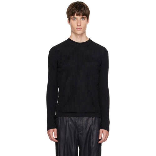 Our Legacy 男士 毛衣 黑色 Compact Roundneck