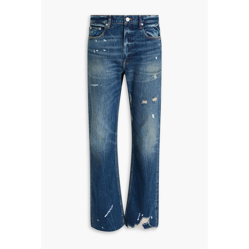 FRAME 男士 牛仔长裤 宽松款磨破牛仔裤