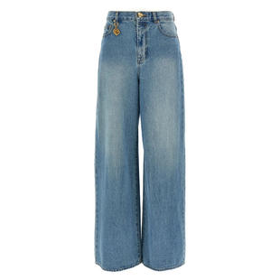 女士修身 Zimmermann25春夏新品 特惠 高腰棉质直筒阔腿牛仔裤 断码