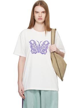 Needles 女士 T恤 灰白色 Kae Tanaka 联名 S/S Crew Neck T 恤