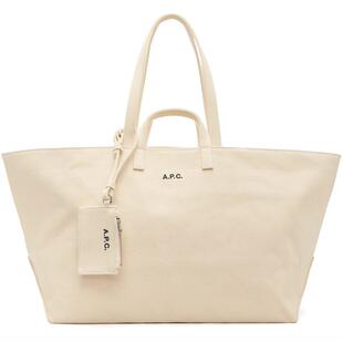A.P.C. 女士 托特包 灰白色 Le Drummer Toile