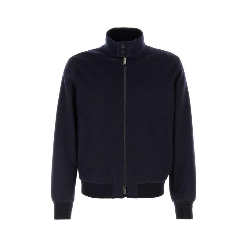 Zegna 男士 FW25 夹克 深蓝羊绒夹克