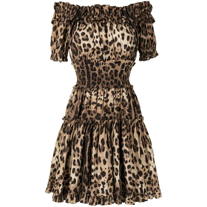 Dolce  Gabbana 女士 SS26 短款连衣裙 棕色连衣裙