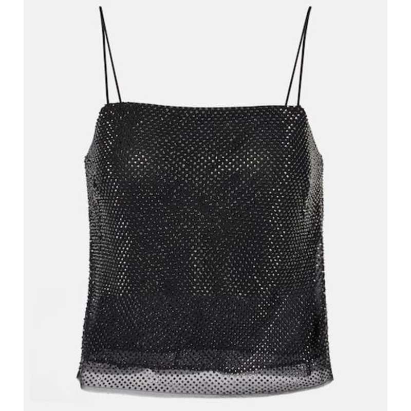 Roland Mouret 女士 背心 精饰真丝雪纺吊带背心