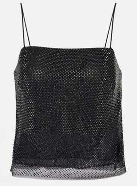 Roland Mouret 女士 背心 精饰真丝雪纺吊带背心