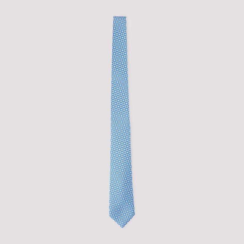 Kiton 男士 SS26 领带 几何丝绸