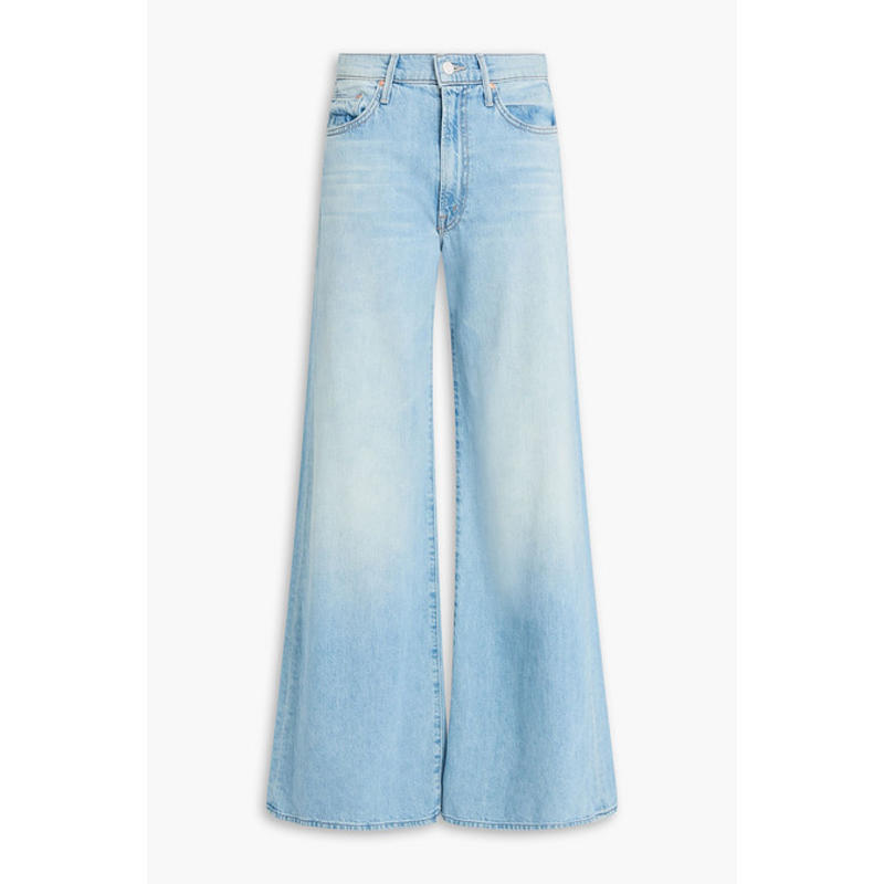 Mother Denim 女士 牛仔长裤 Undercover 磨破高腰阔腿牛仔裤