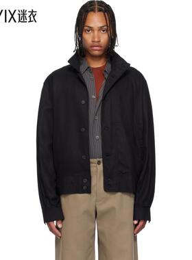 Our Legacy 男款黑色 Mock 飞行员夹克 迷衣时尚