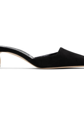 Manolo Blahnik 莫罗·伯拉尼克 女士 穆勒鞋 黑色 Moiramu