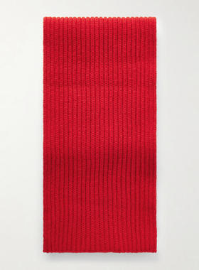 ANDERSON  SHEPPARD 男士 SS26 围巾 罗纹羊毛羊绒混纺围巾