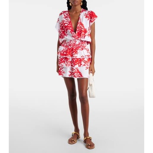 Odabash 迷衣时尚 女款 印花层叠迷你连衣裙 Jess Melissa