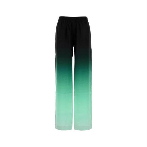 Casablanca 女士 FW25 长裤 刺绣缎面阔腿裤子
