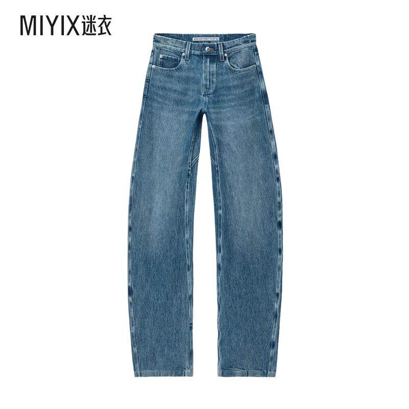 【早春新品】Alexander Wang亚历山大王 女士低腰接裆牛仔裤 迷衣