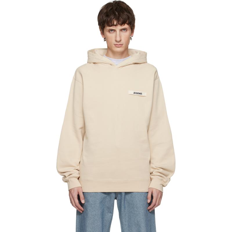 Jacquemus 男士 卫衣 米色 The Gros Grain 连帽衫