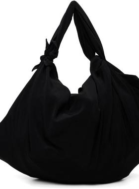 Y's 女士 单肩包 黑色迷你 Crepe De Chine Furoshiki 单肩包