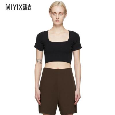 Arch The女士 黑色 Cropped T 恤 迷衣时尚