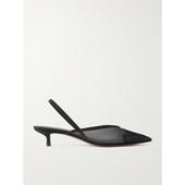 女士秋冬新品 高跟鞋 Irena Neous 系带绸缎边网纱露跟浅口鞋