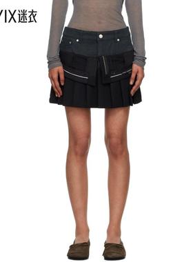 Andersson Bell 女款黑色 Inside Out Pleats 短裙 迷衣时尚