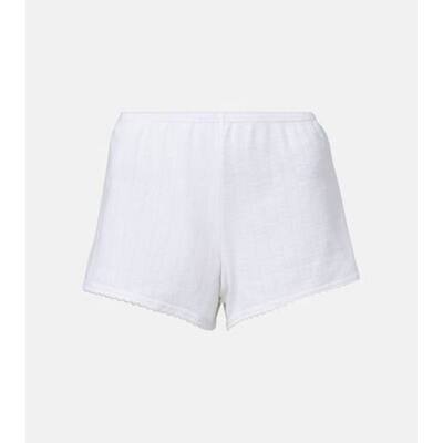 LESET 女士 短裤 网眼提花棉质