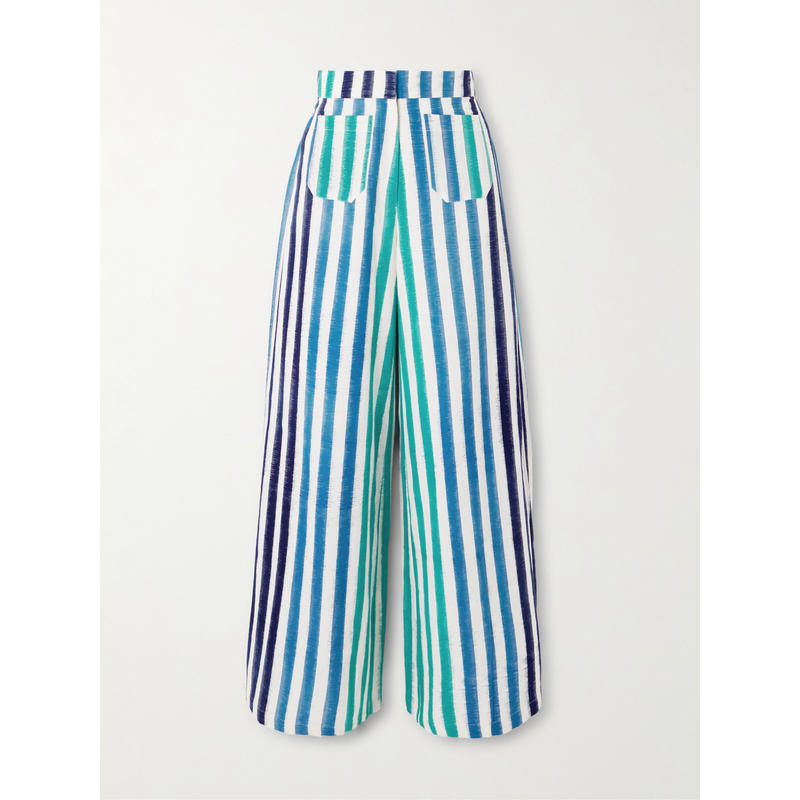 Emporio Sirenuse 女士 秋冬新品 长裤 Adele 条纹棉质阔腿裤