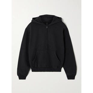 SKIMS 女士 CO 卫衣 Onyx 经典款拉链连帽衫