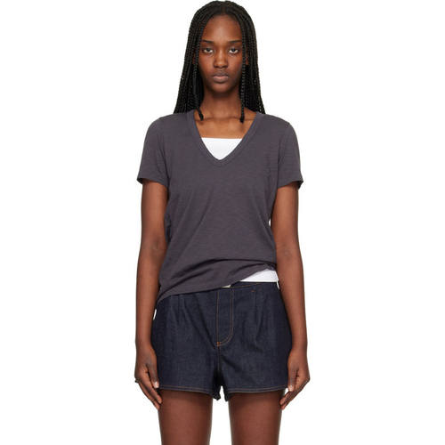 Rag  Bone 瑞格布恩 女士 T恤 灰色 The Slub Vee