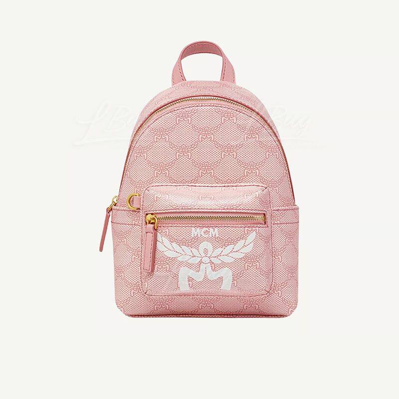 MCM 女士 SS25 双肩包 Stark Lauretos Monogram 拉链小号背包