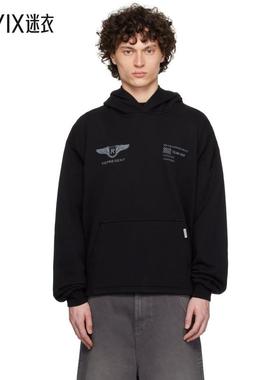 Represent 男款黑色 Team Split 连帽衫 迷衣时尚