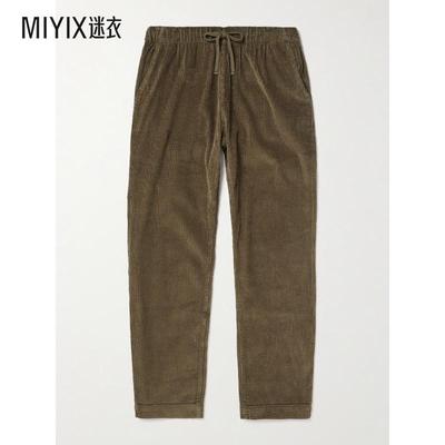 Hartford 男款Joggy 直筒棉质灯芯绒抽绳裤子 迷衣时尚