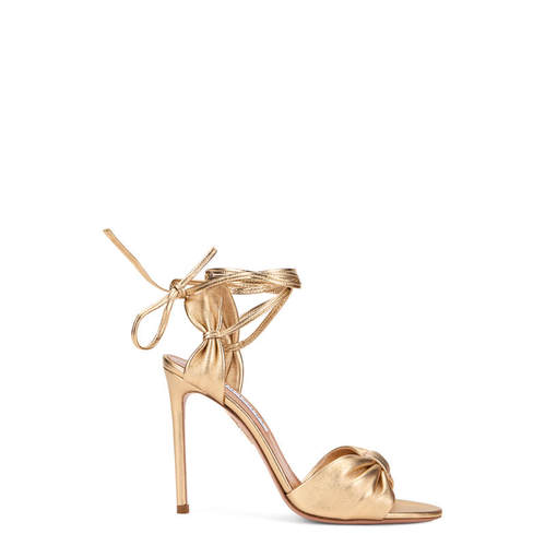 Aquazzura 女士 SS26 凉鞋 CARINA 105 金属感皮质