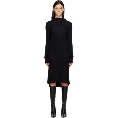 Totême 女士 中长连衣裙 黑色 Cocoon Cape 连衣裙