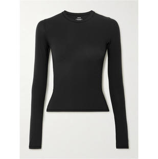 SKIMS 女士 CO T恤 Fits Everybody - Onyx 长袖