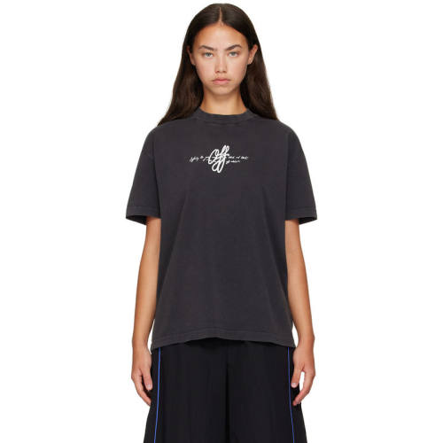 Off-White 女士 T恤 黑色 Off White Stroke