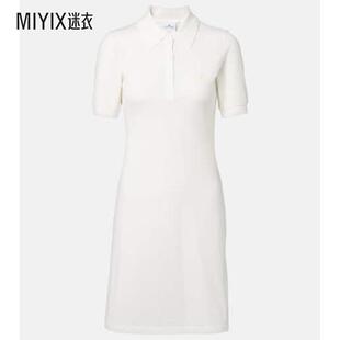 女款 式 Courrèges 棉质凸纹布Polo衫 连衣裙 迷衣时尚