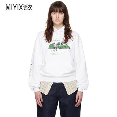 A.P.C. 女士 白色 JJJJound 联名 Hôtel Souvenirs 连帽衫