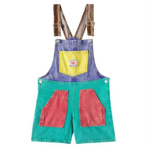 Bobo Choses 中性（儿童） 服装 色块牛仔工装裤童装